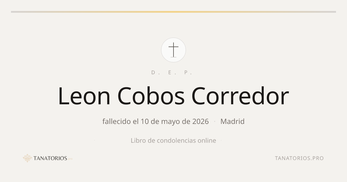 Memorial de Leon Cobos Corredor