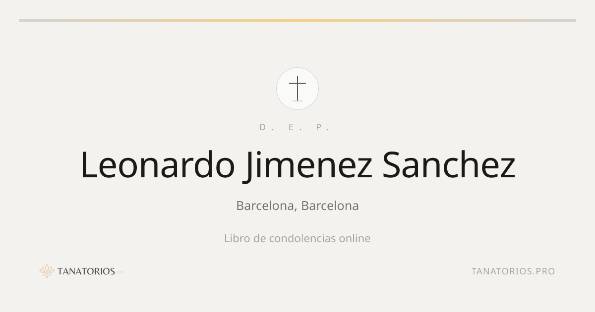 Memorial de Leonardo Jimenez Sanchez