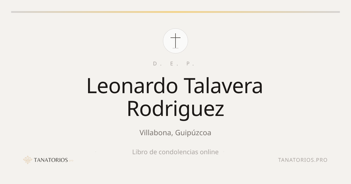 Memorial de Leonardo Talavera Rodriguez