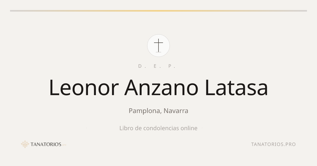 Memorial de Leonor Anzano Latasa