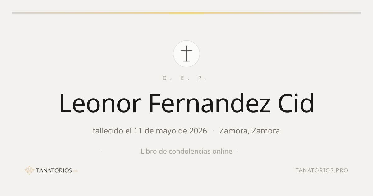 Memorial de Leonor Fernandez Cid