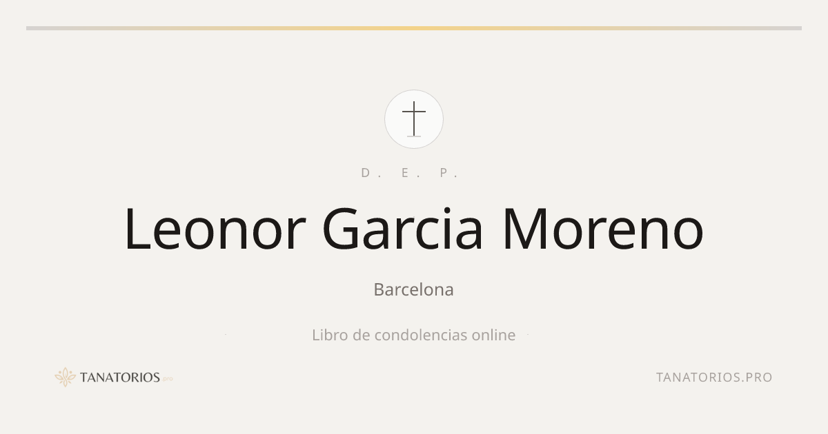 Memorial de Leonor Garcia Moreno