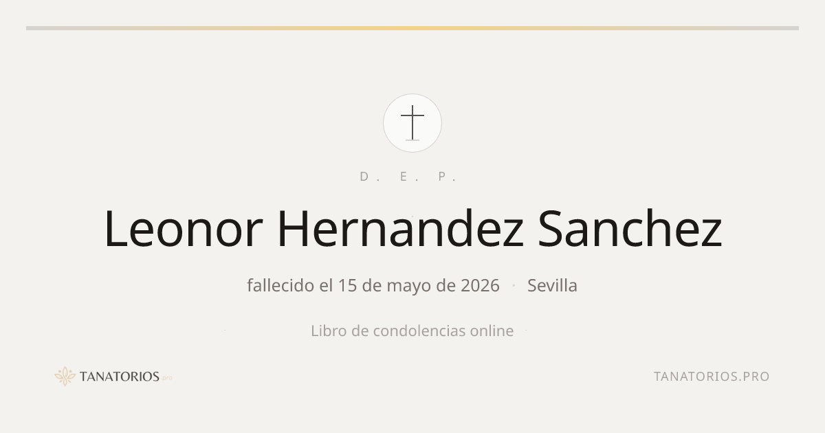 Memorial de Leonor Hernandez Sanchez