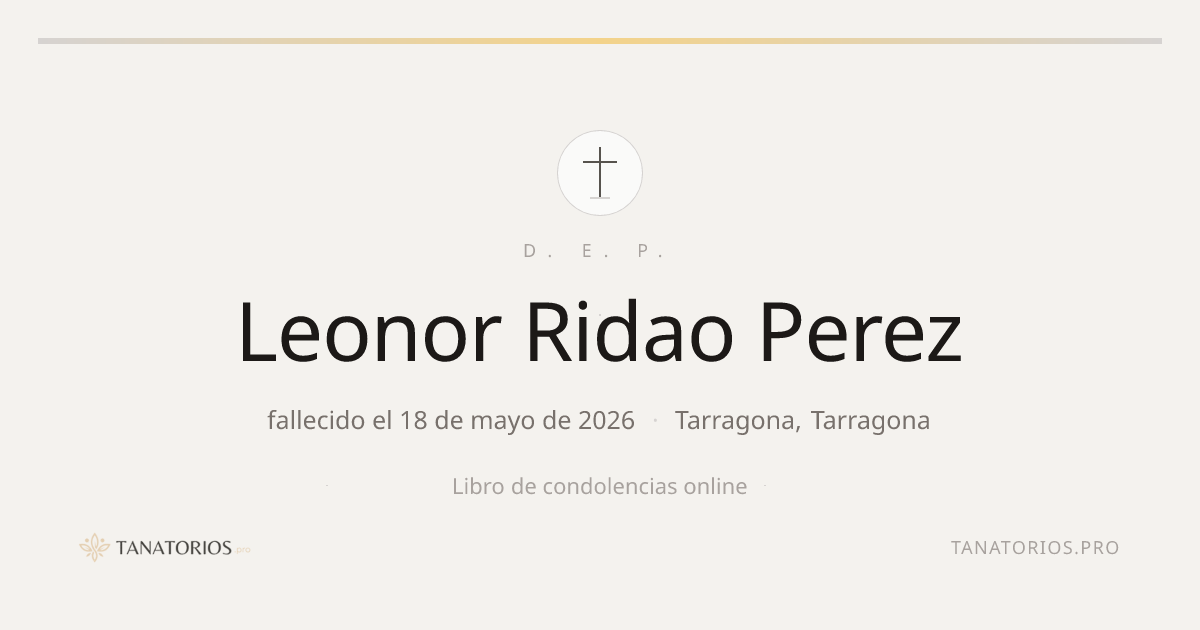 Memorial de Leonor Ridao Perez