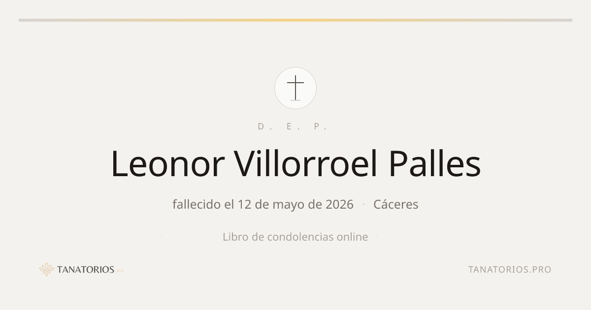 Memorial de Leonor Villorroel Palles