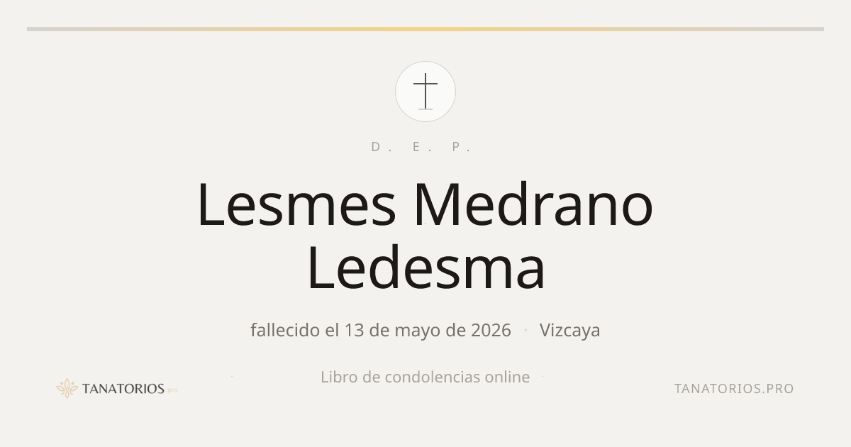 Memorial de Lesmes Medrano Ledesma