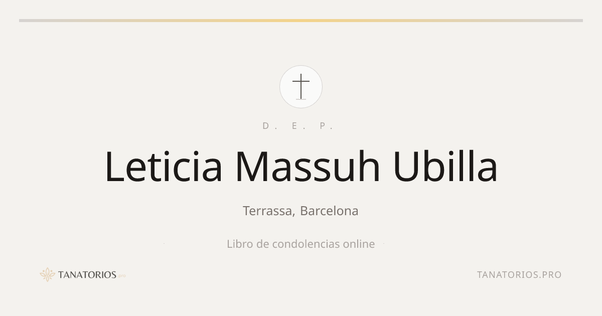 Memorial de Leticia Massuh Ubilla