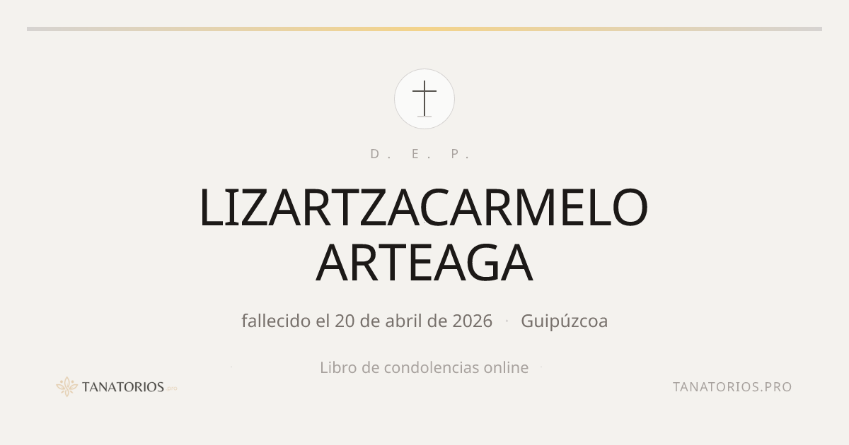 Memorial de LIZARTZACARMELO ARTEAGA