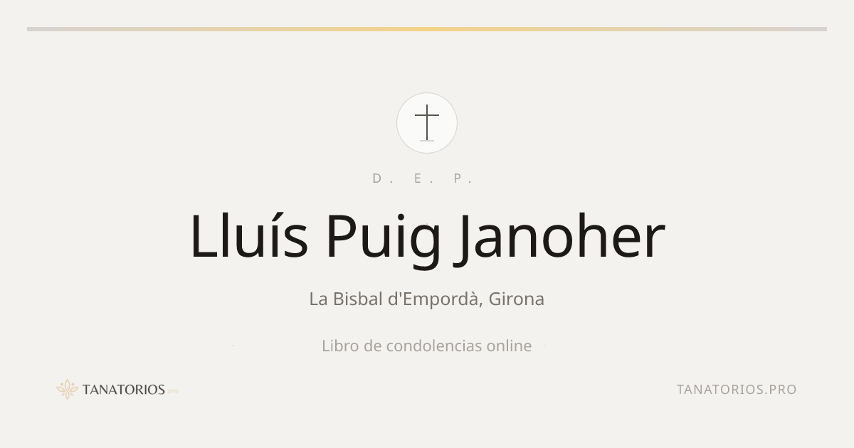 Memorial de Lluís Puig  Janoher