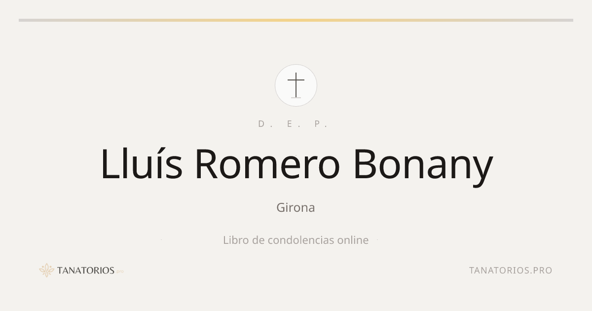 Memorial de Lluís Romero Bonany