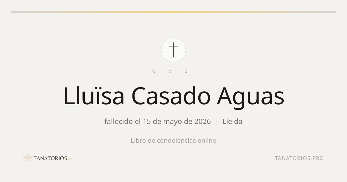 Memorial de Lluïsa Casado Aguas