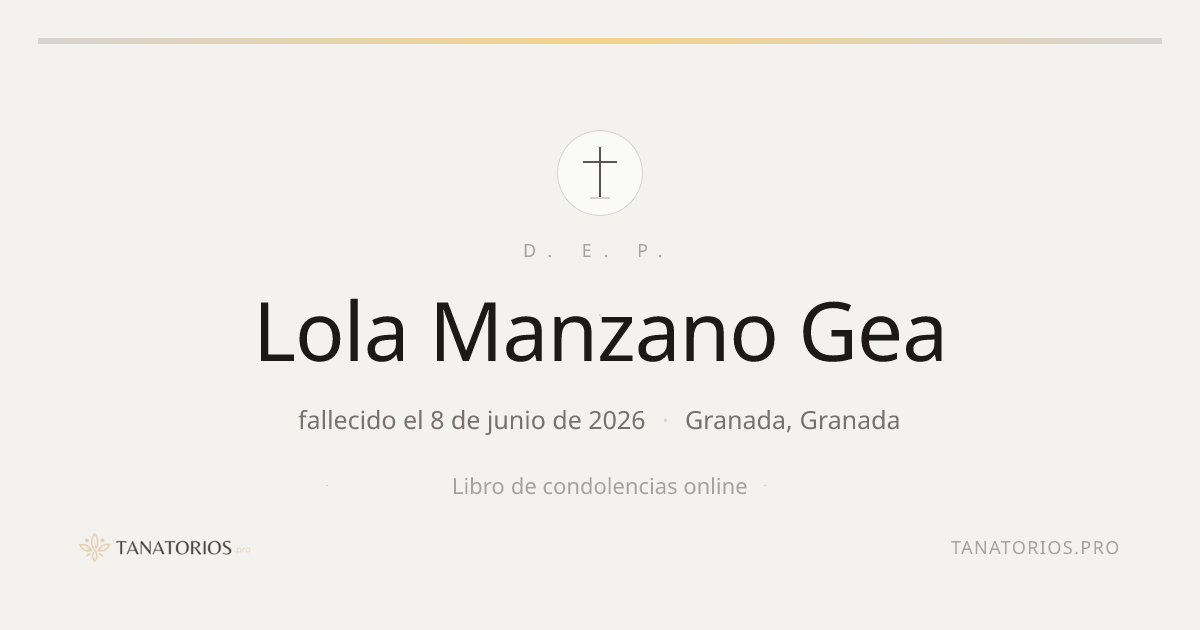 Memorial de Lola Manzano Gea