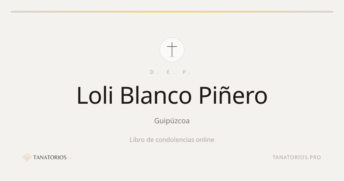 Memorial de Loli Blanco Piñero