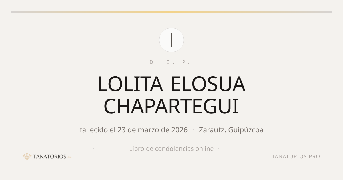 Memorial de LOLITA ELOSUA CHAPARTEGUI
