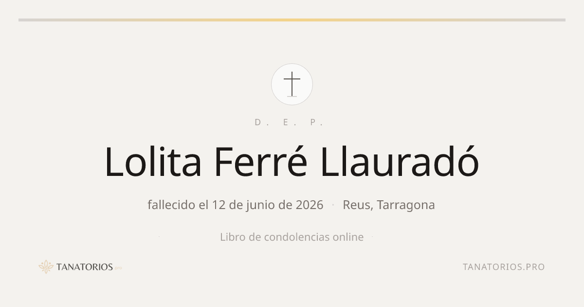 Memorial de Lolita Ferré Llauradó
