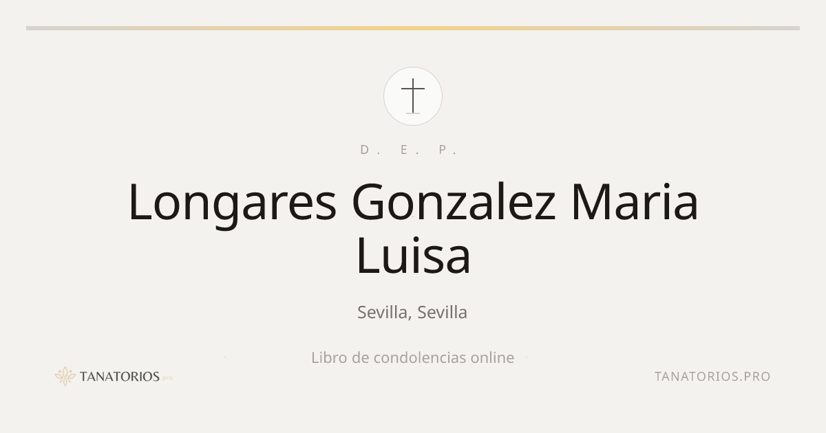 Memorial de Longares Gonzalez Maria Luisa