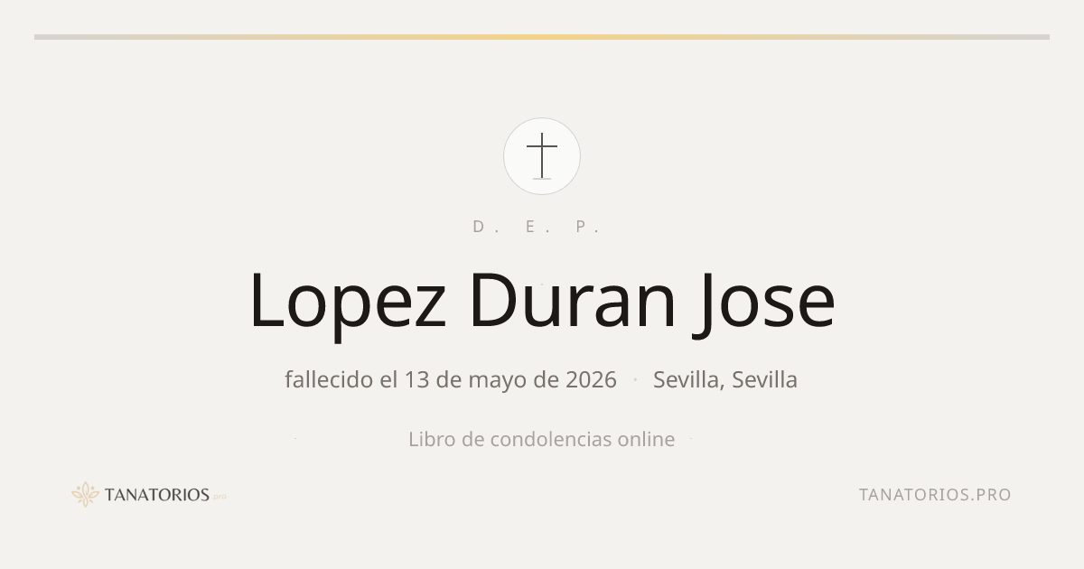Memorial de Lopez Duran Jose