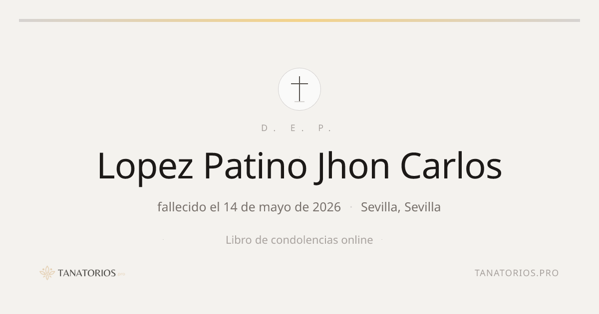 Memorial de Lopez Patino Jhon Carlos