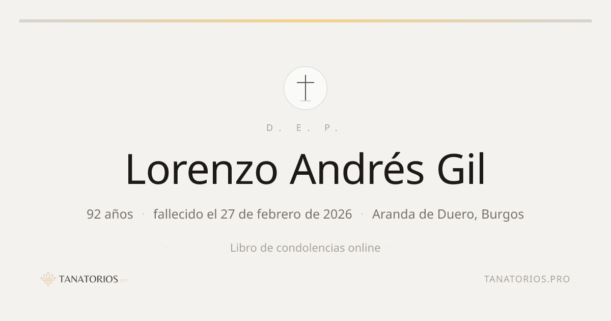 Memorial de Lorenzo Andrés Gil