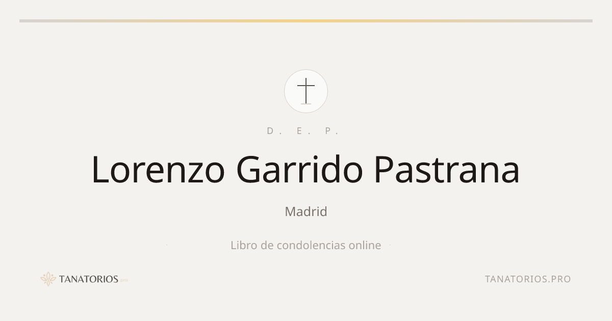 Memorial de Lorenzo Garrido Pastrana