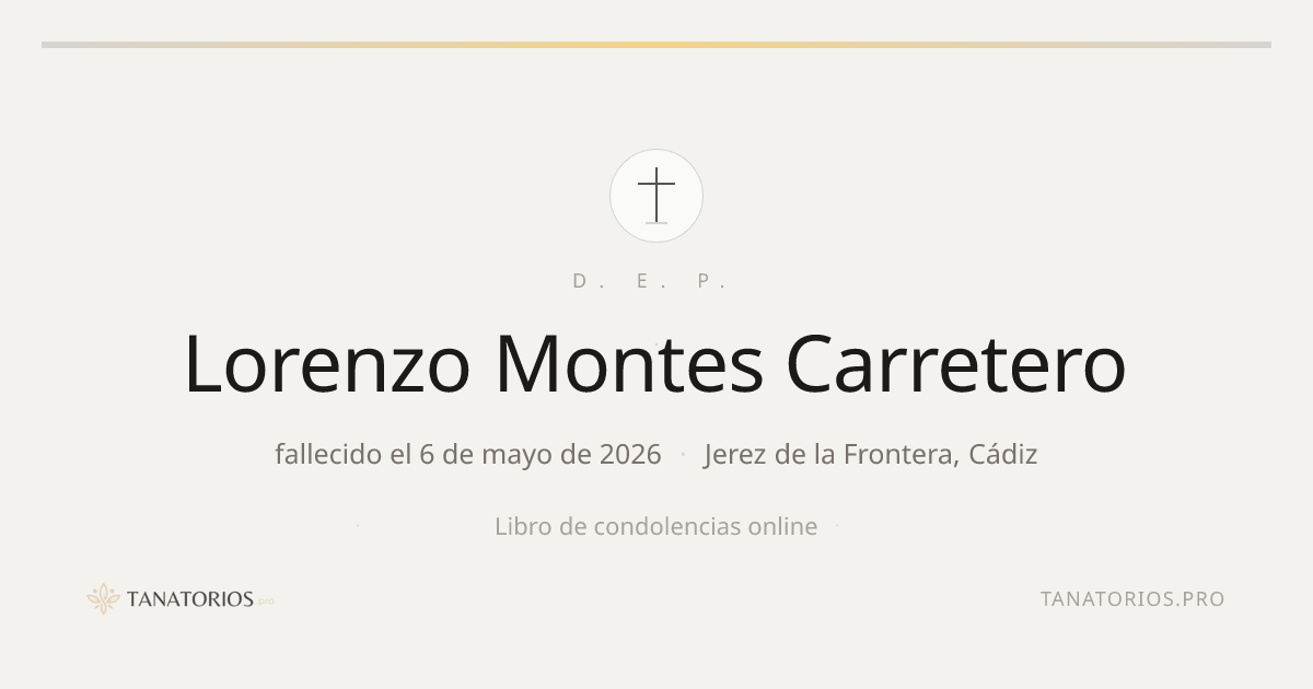 Memorial de Lorenzo Montes Carretero