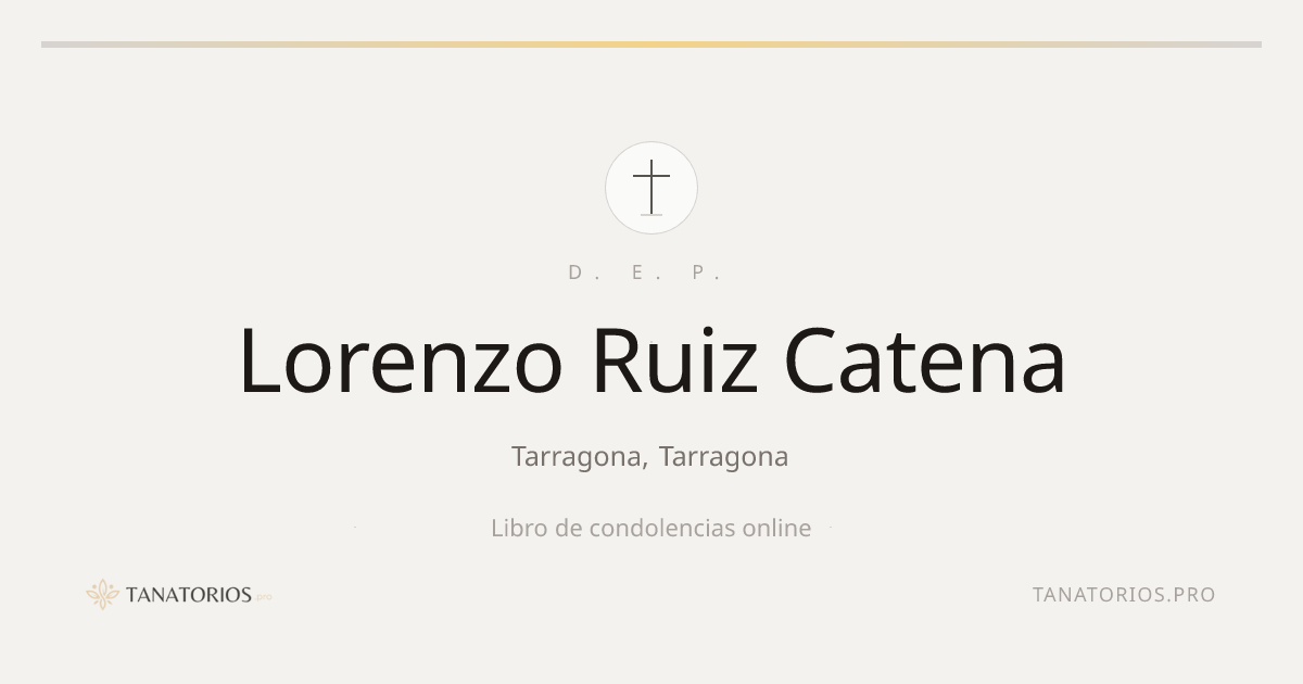 Memorial de Lorenzo Ruiz Catena