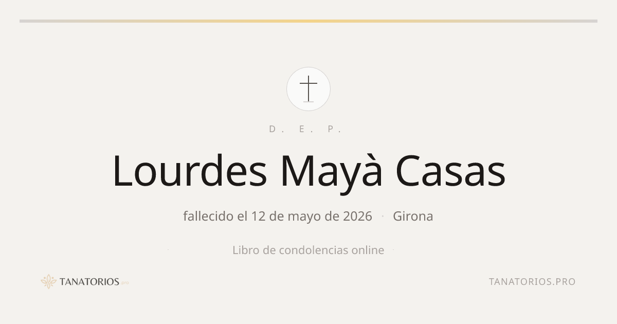 Memorial de Lourdes Mayà Casas