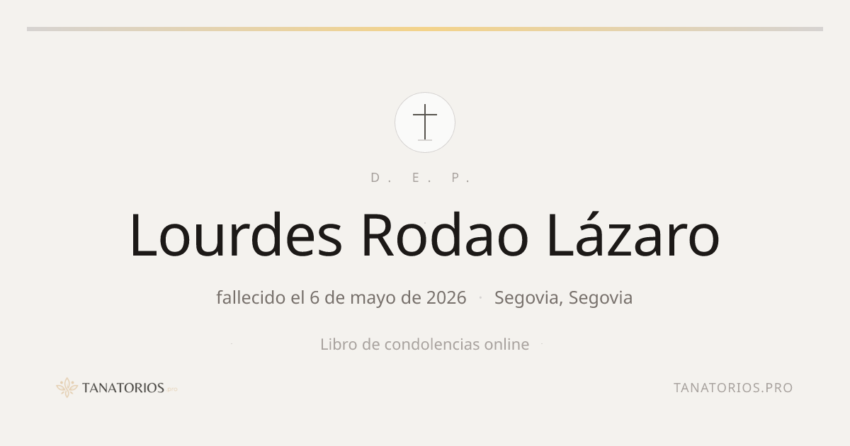 Memorial de Lourdes Rodao Lázaro