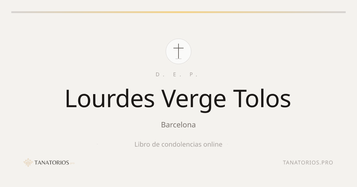 Memorial de Lourdes Verge Tolos
