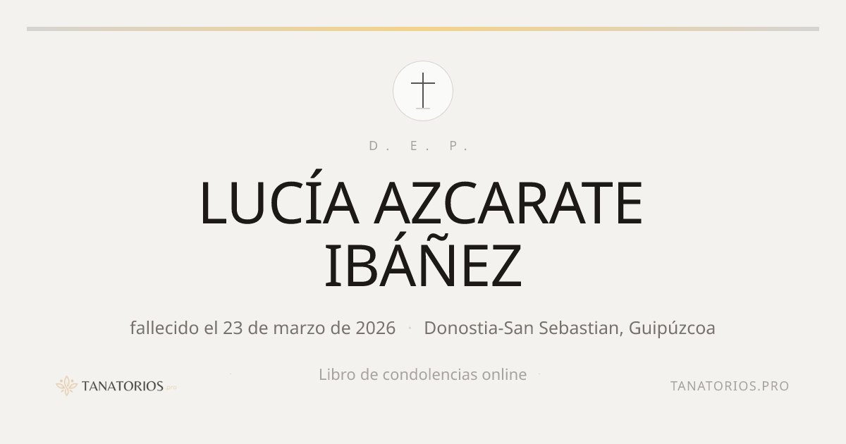 Memorial de LUCÍA AZCARATE IBÁÑEZ