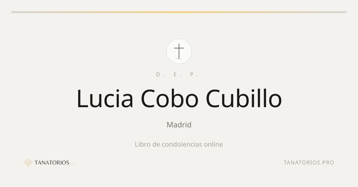 Memorial de Lucia Cobo Cubillo