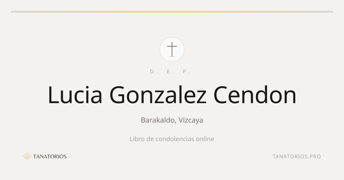 Memorial de Lucia Gonzalez Cendon