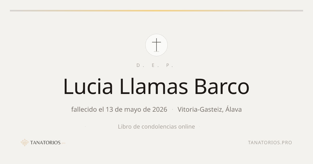 Memorial de Lucia Llamas Barco