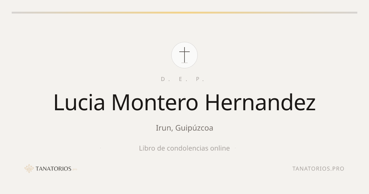 Memorial de Lucia Montero Hernandez
