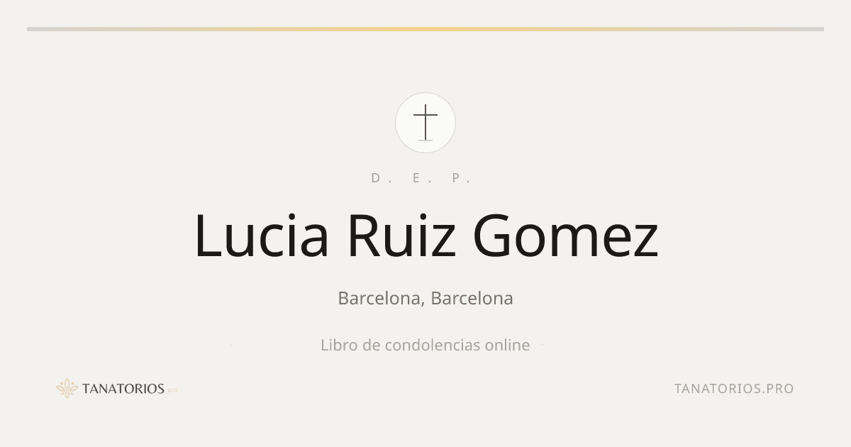 Memorial de Lucia Ruiz Gomez