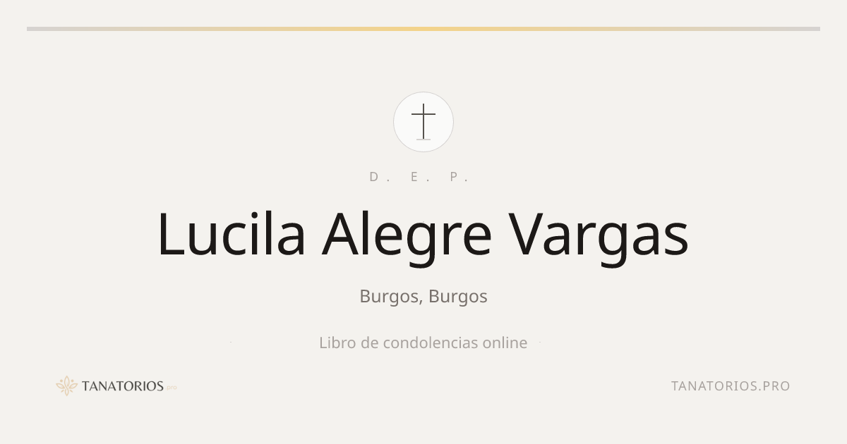 Memorial de Lucila Alegre Vargas