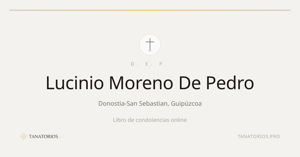 Memorial de Lucinio Moreno De Pedro