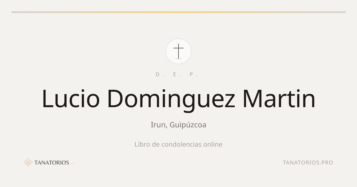 Memorial de Lucio Dominguez Martin