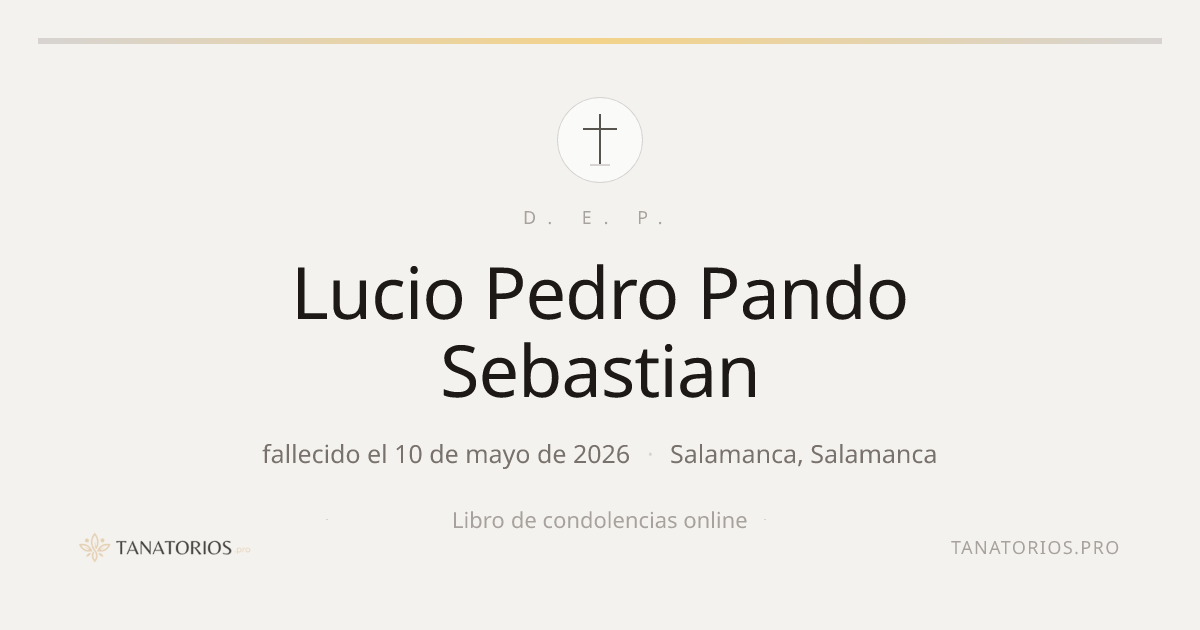Memorial de Lucio Pedro Pando Sebastian