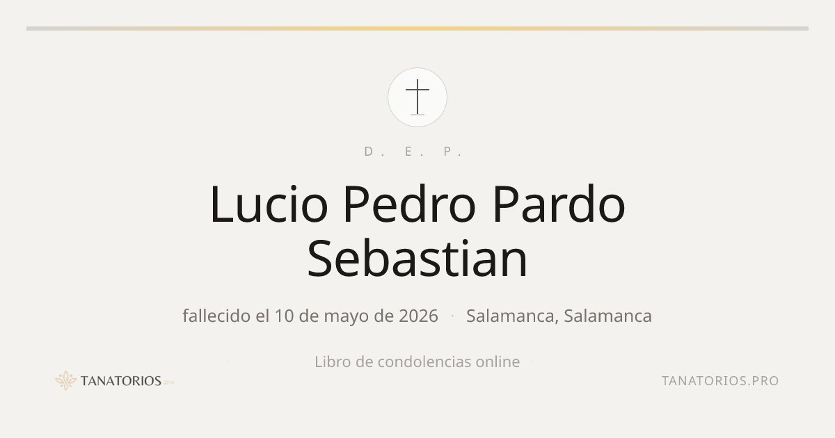 Memorial de Lucio Pedro Pardo Sebastian