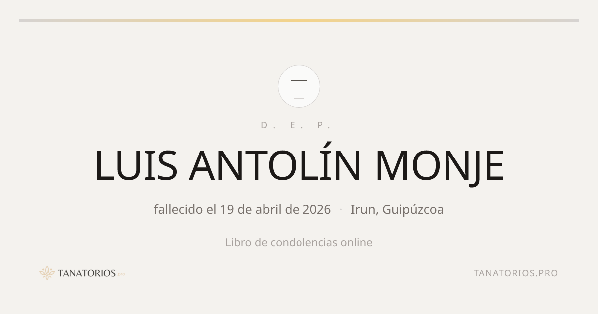 Memorial de LUIS ANTOLÍN MONJE