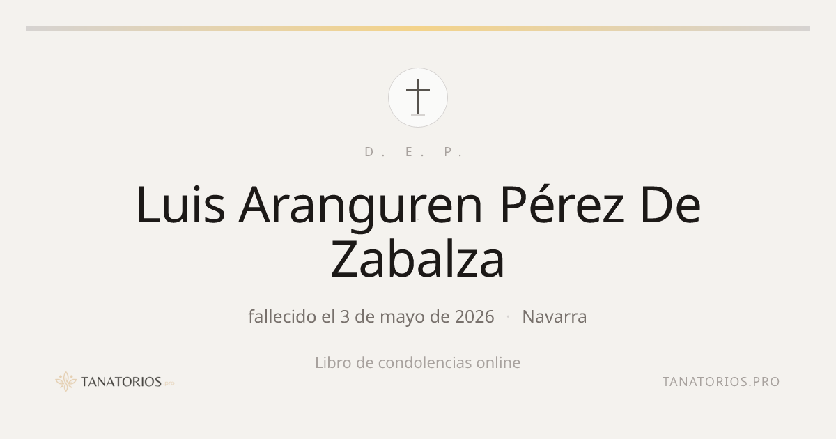 Memorial de Luis Aranguren Pérez De Zabalza