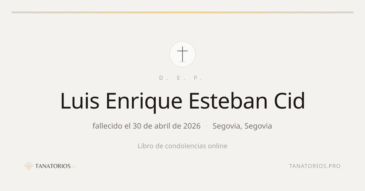 Memorial de Luis Enrique Esteban Cid