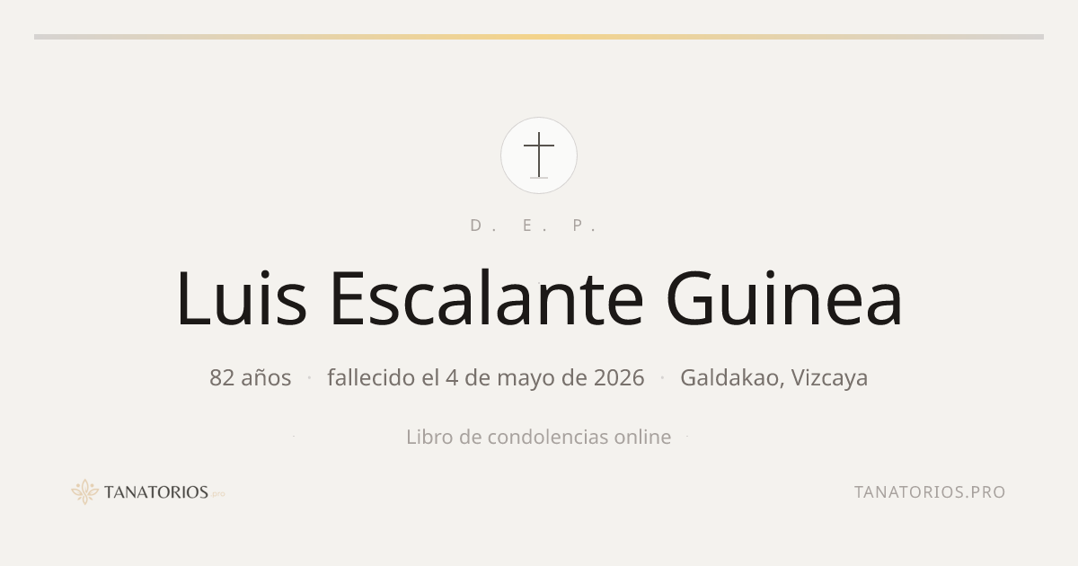 Memorial de Luis Escalante Guinea