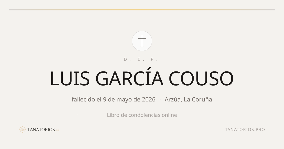 Memorial de LUIS GARCÍA COUSO