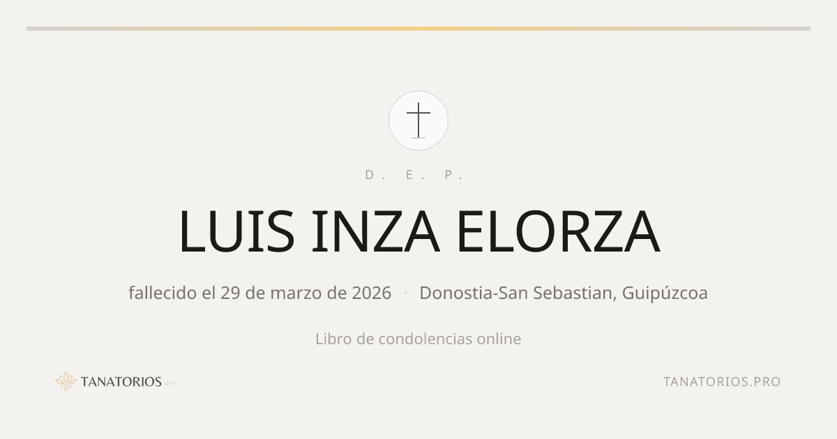 Memorial de LUIS INZA ELORZA