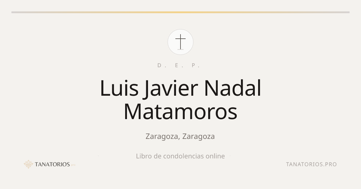 Memorial de Luis Javier Nadal Matamoros