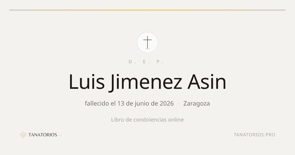Memorial de Luis Jimenez Asin