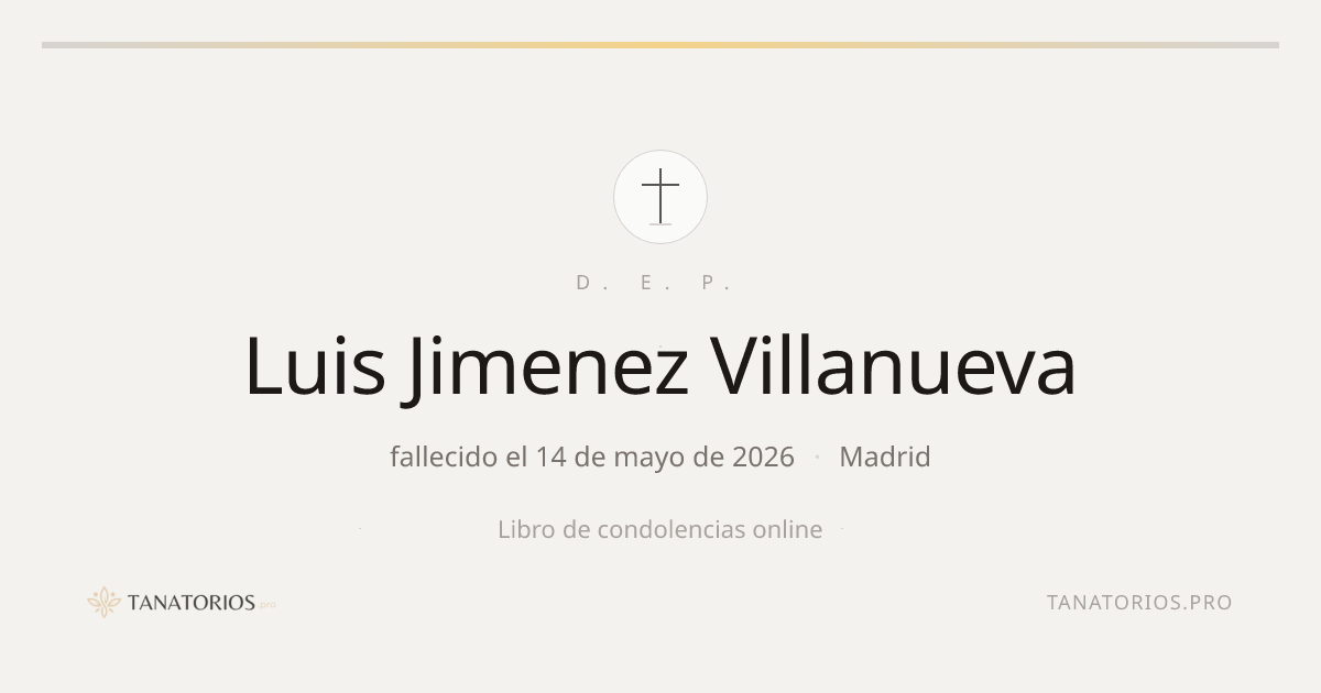 Memorial de Luis Jimenez Villanueva