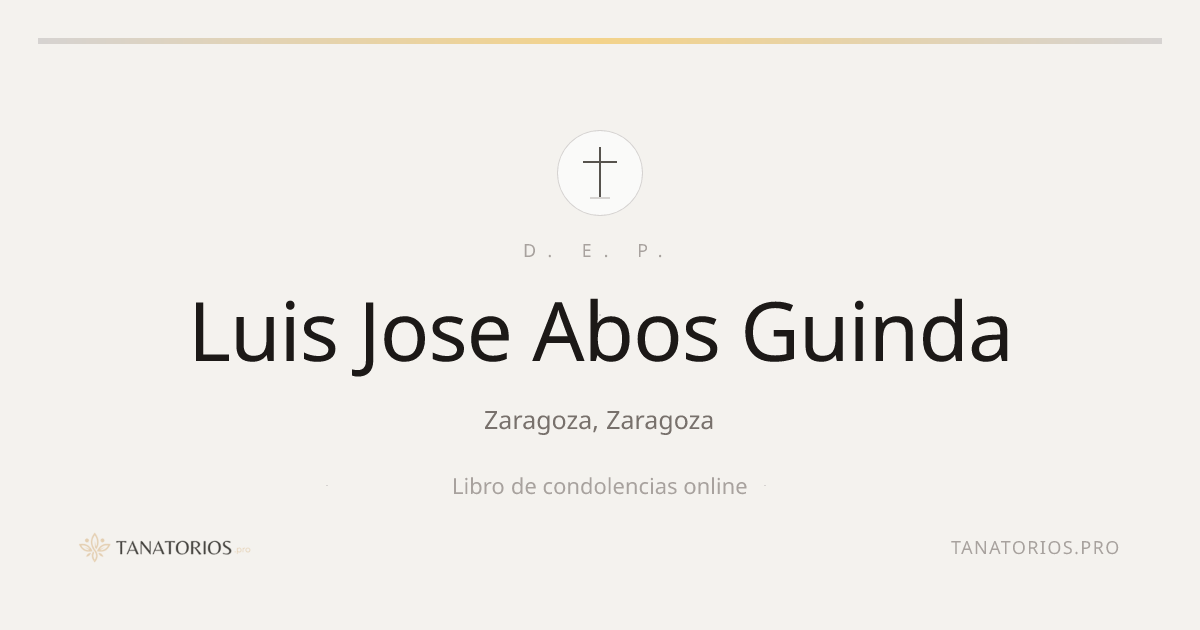 Memorial de Luis Jose Abos Guinda